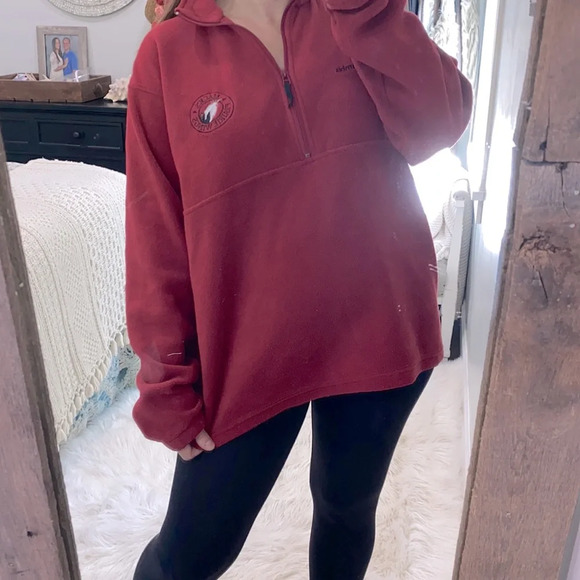 Columbia red fleece size large - Picture 2 of 9